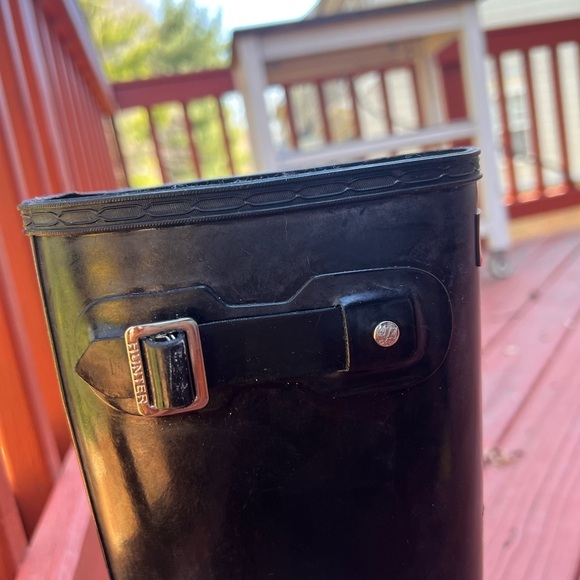 Hunter Original Tall  GLOSS Rain Boots BLACK SIZE US 6/UK 4 - Picture 6 of 8